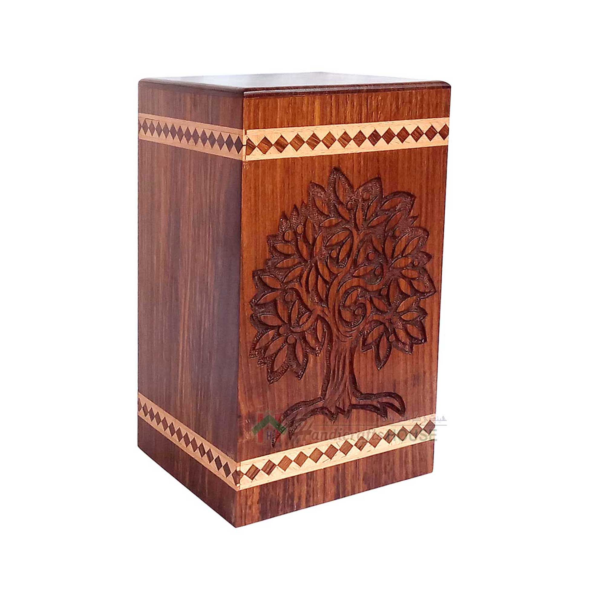 Wooden Urn For Ashes - Wood keepsake, Decorative Timber Urns