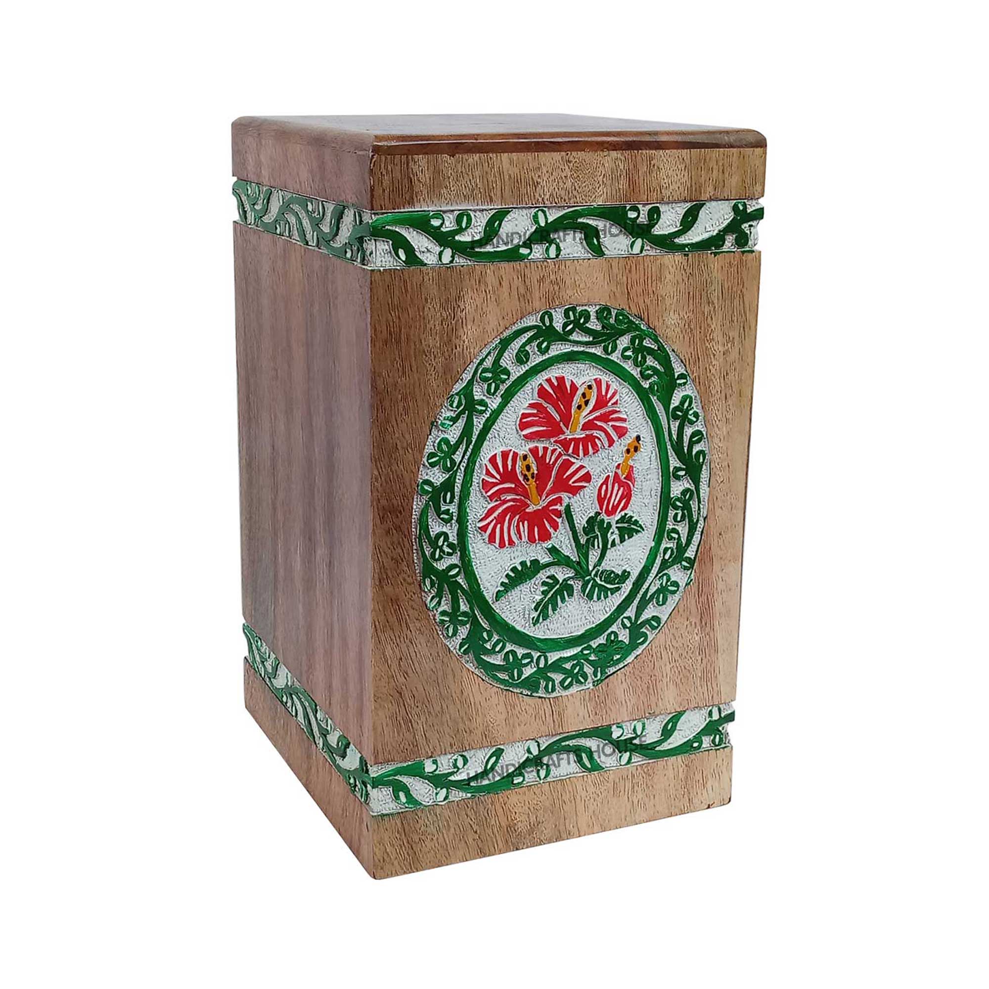 Wood Box For Human Ashes - Timber Adult Urn, Memorials Keepsake
