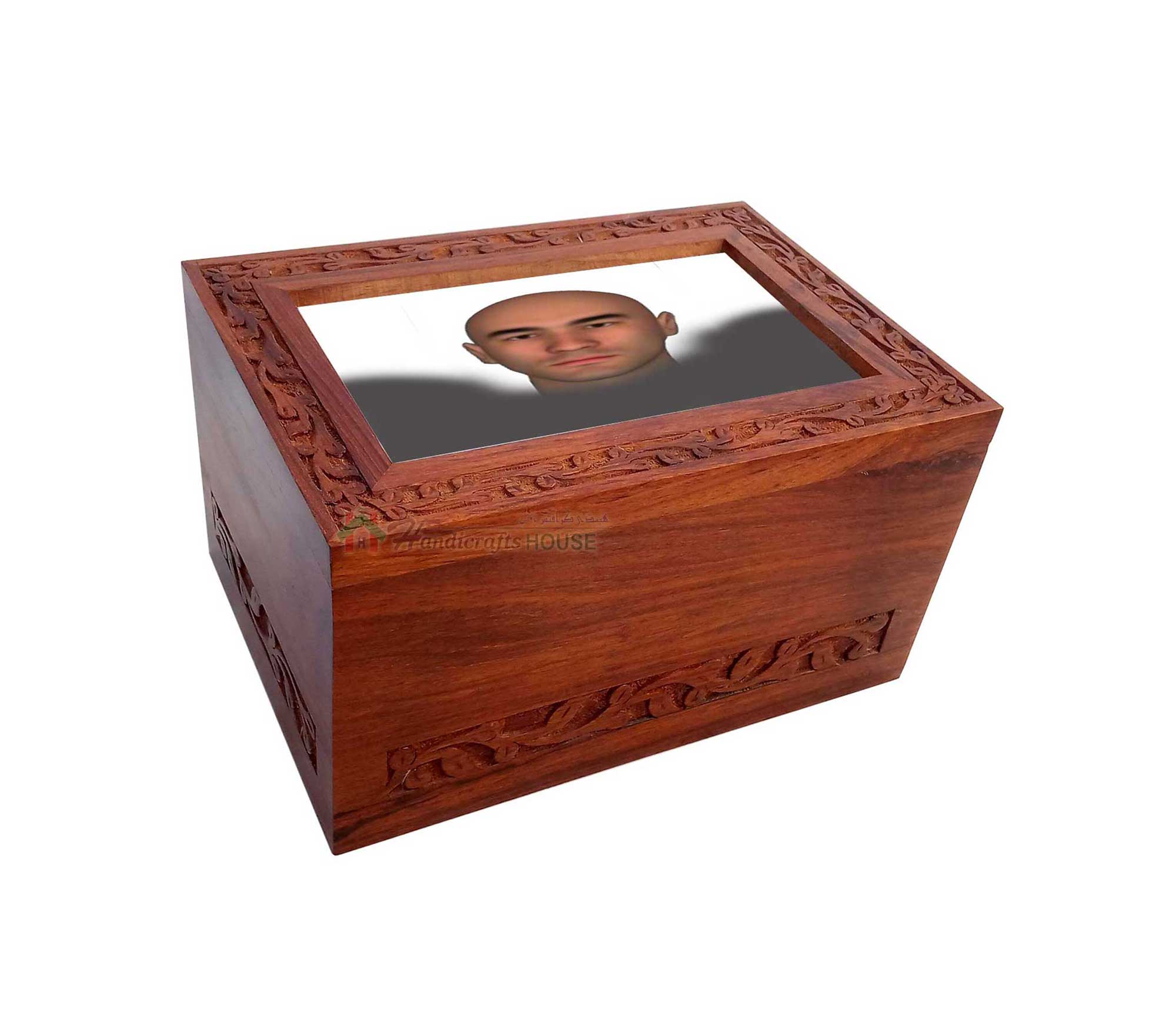 Wooden Urns For Husband - Memorials Decorative Casket, Wood Funeral Box