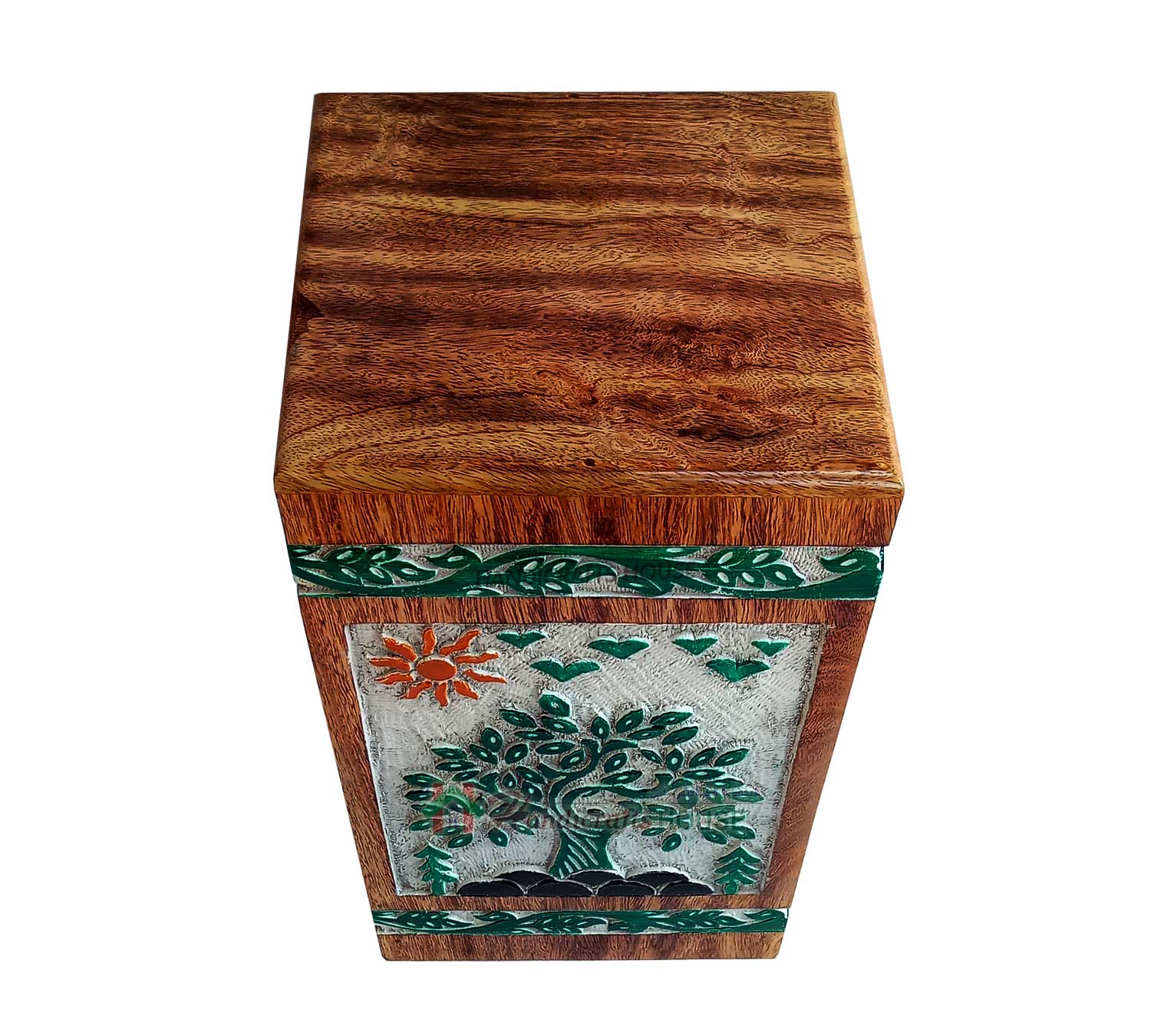 Funeral Urns For Ashes, Decorative Tableware Timber Box, Wood Cremation Urn - Memorials Boxes