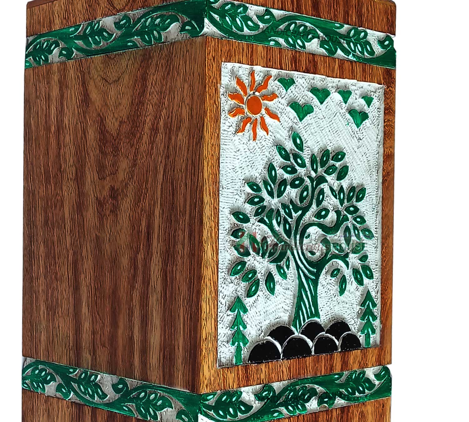 Funeral Urns For Ashes, Decorative Tableware Timber Box, Wood Cremation Urn - Memorials Boxes