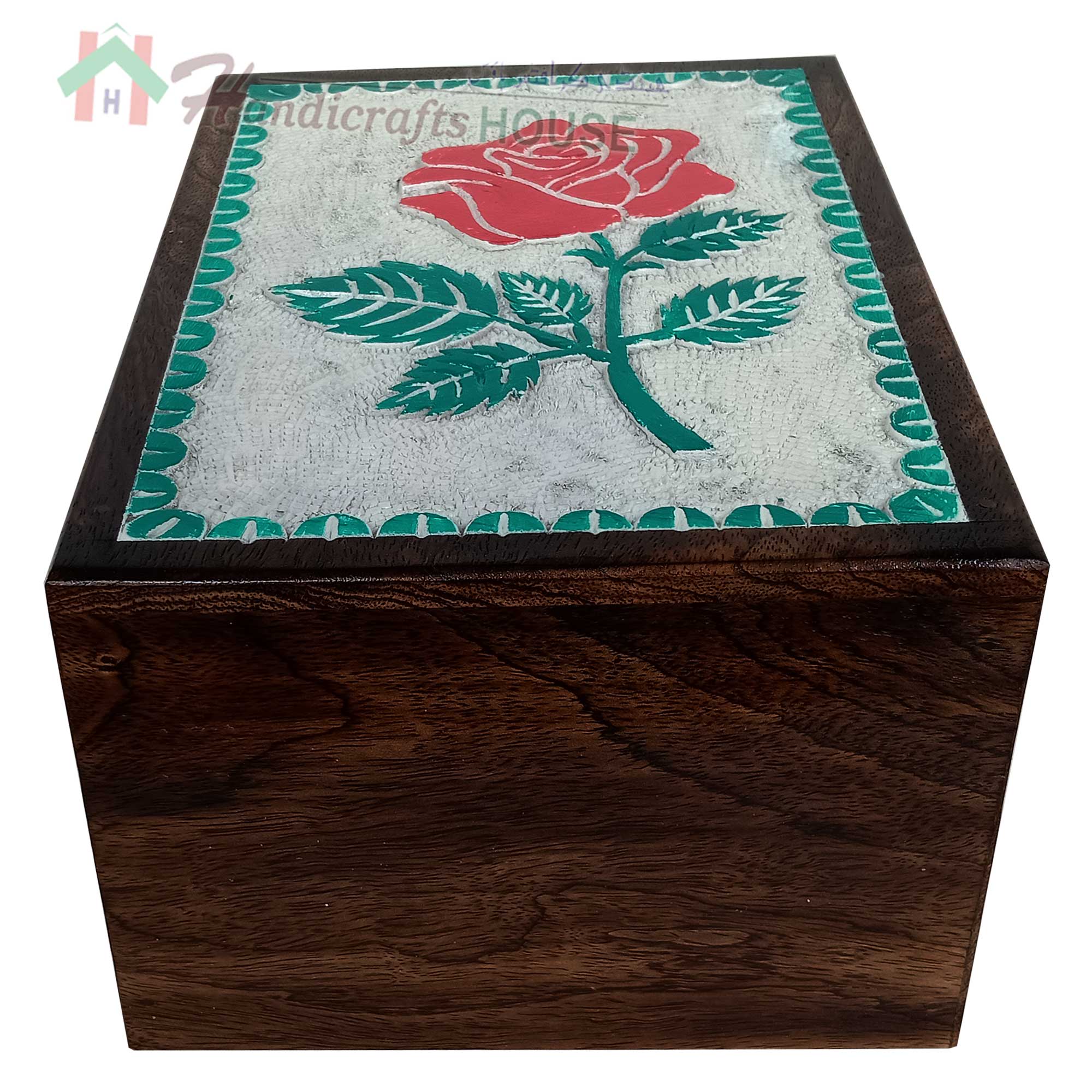 Large Cremation Memorial Rose Wood Adult Urn for Human Ashes 