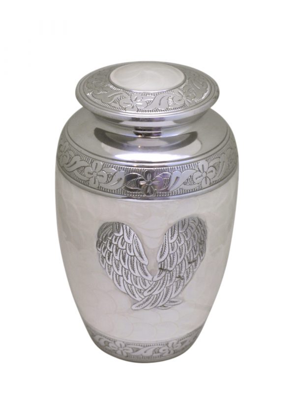 Adult Cremation urns for Human Ashes, Metal funeral urn, wing of life urn