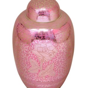 The Magnificent Pink Rose Cremation Urn