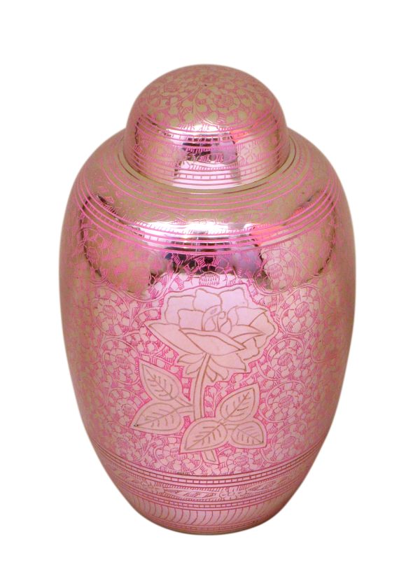 The Magnificent Pink Rose Cremation Urn